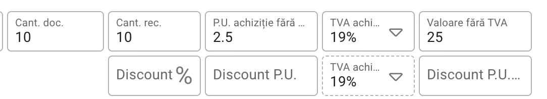 Adaugă NIR (notă de recepție), captură de ecran 7