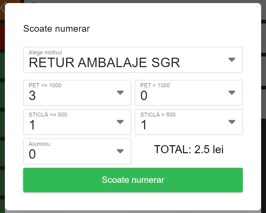 Ambalaje SGR: recepție, vânzare și returnare la RetuRO, captură de ecran 4