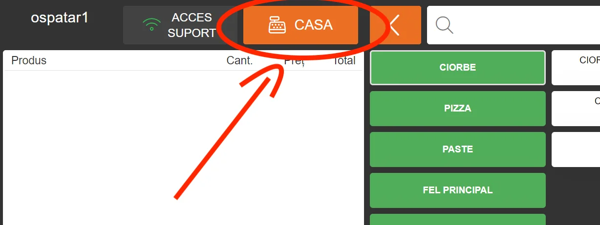 Configurare interfață program de vânzare, captură de ecran 2