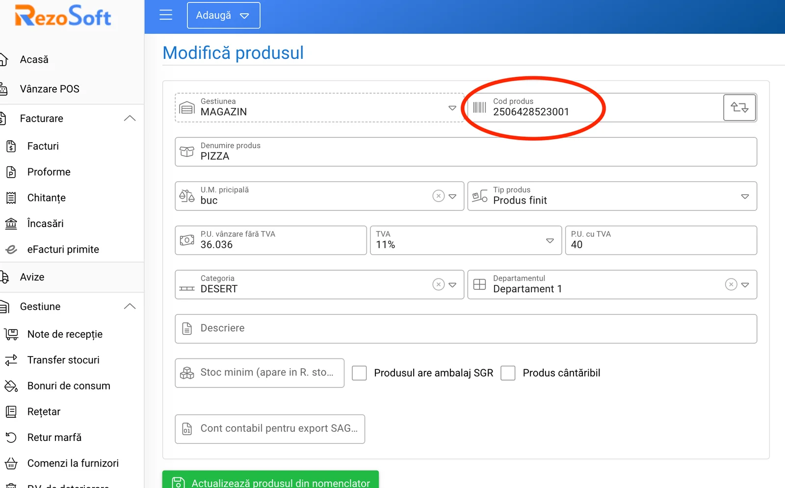 Integrare Wolt, captură de ecran 2