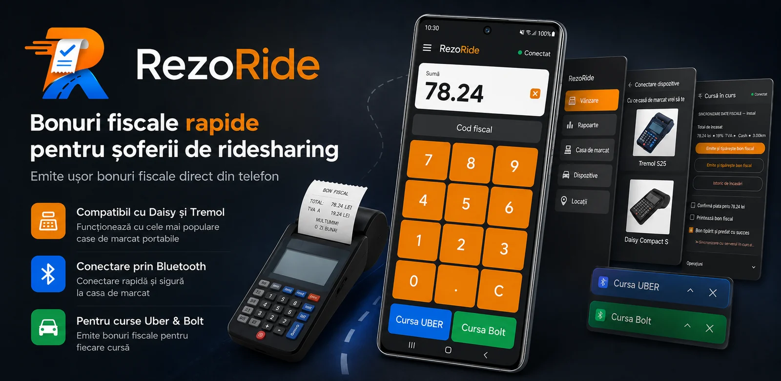 RezoRide — bonuri fiscale rapide pentru șoferii de ridesharing